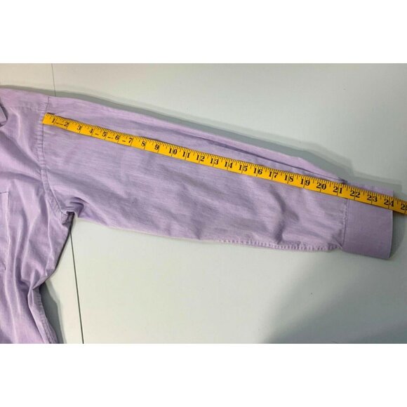 J. Ferrar Mens Lavender Button-Up Shirt 16.5 Neck Long Sleeve 34/35 Modern Fit - Picture 6 of 8